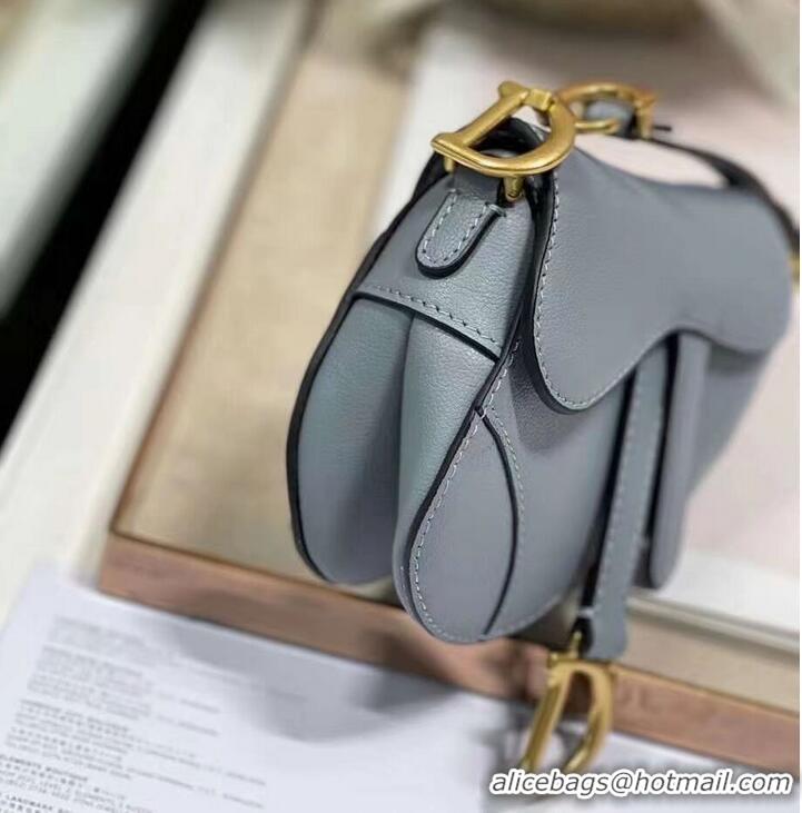 Crafted DIOR SADDLE BAG mini Calfskin C8160 blue