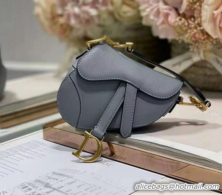 Crafted DIOR SADDLE BAG mini Calfskin C8160 blue