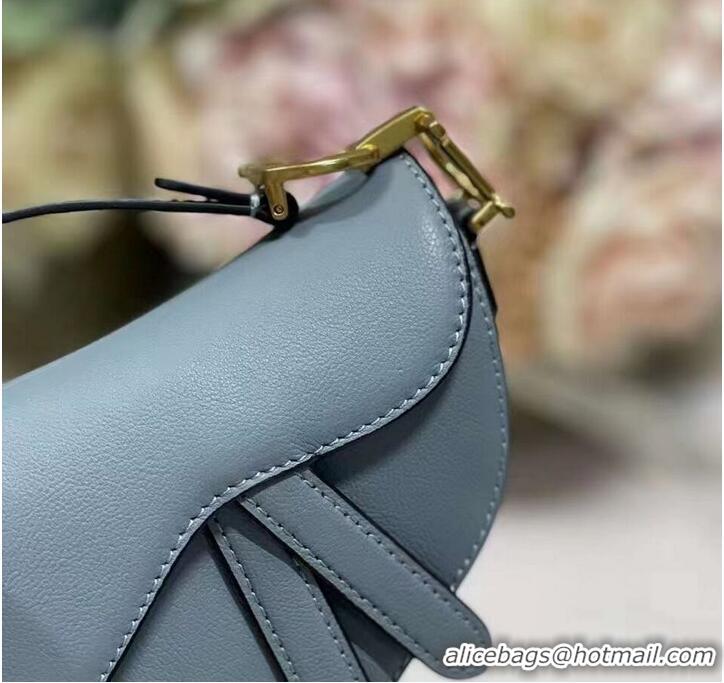 Crafted DIOR SADDLE BAG mini Calfskin C8160 blue