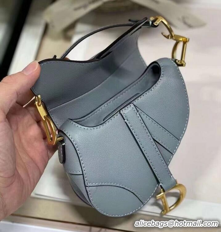 Crafted DIOR SADDLE BAG mini Calfskin C8160 blue