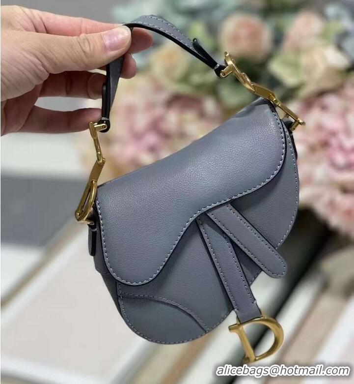 Crafted DIOR SADDLE BAG mini Calfskin C8160 blue