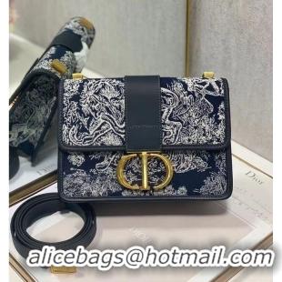 Top Quality Dior 30 MONTAIGNE BAG Oblique Jacquard C9263-2 dark blue