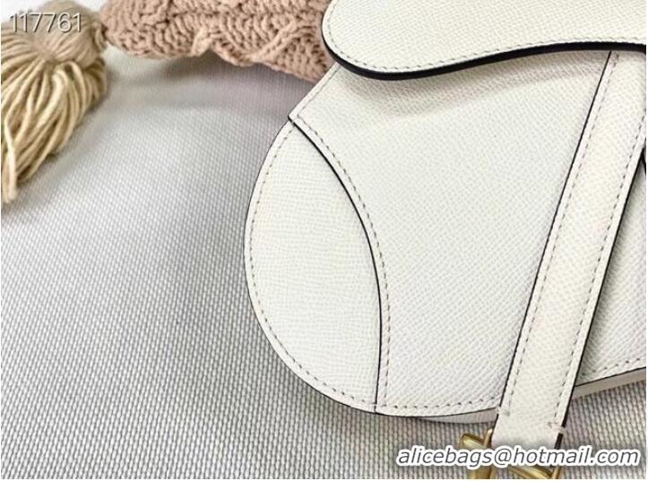 Discount Dior SMALL SADDLE-TAS VAN KALFSLEER M0445CW WHITE