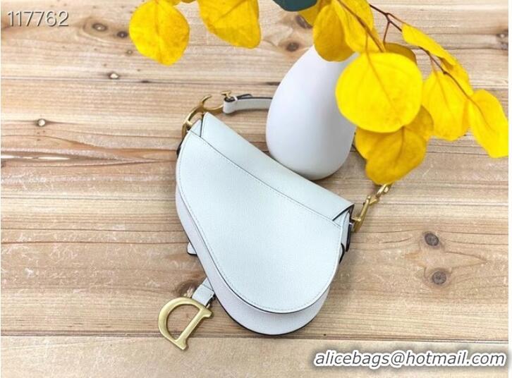 Discount Dior SMALL SADDLE-TAS VAN KALFSLEER M0445CW WHITE