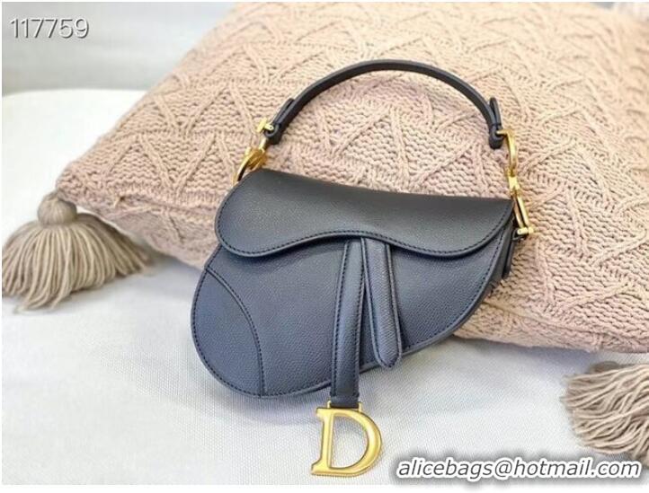 ​Inexpensive Dior SMALL SADDLE-TAS VAN KALFSLEER M0445CW BLACK