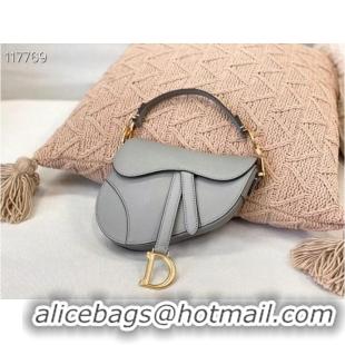 Shop Design Dior SMALL SADDLE-TAS VAN KALFSLEER M0445CW GREY