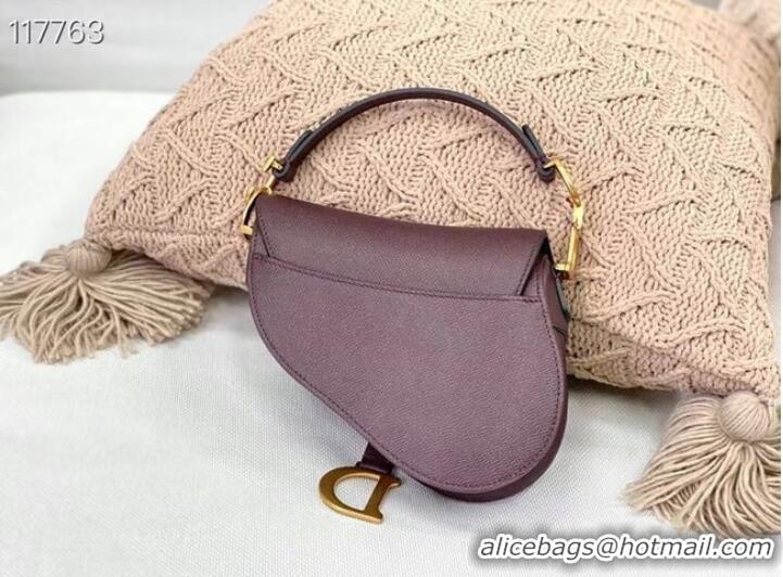 Luxury Dior SMALL SADDLE-TAS VAN KALFSLEER M0445CW Wine