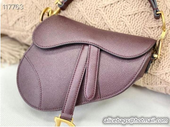 Luxury Dior SMALL SADDLE-TAS VAN KALFSLEER M0445CW Wine