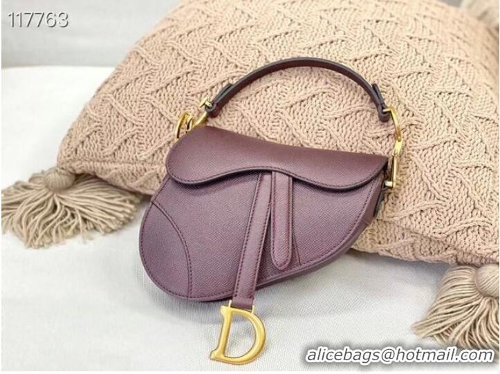 Luxury Dior SMALL SADDLE-TAS VAN KALFSLEER M0445CW Wine