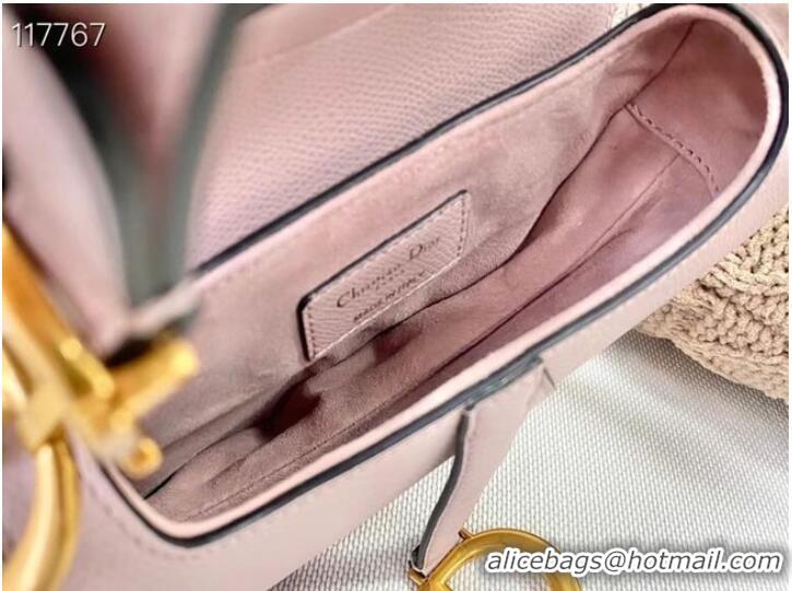 Well Crafted Dior SMALL SADDLE-TAS VAN KALFSLEER M0445CW LIGHT PINK