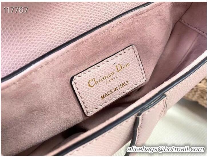 Well Crafted Dior SMALL SADDLE-TAS VAN KALFSLEER M0445CW LIGHT PINK