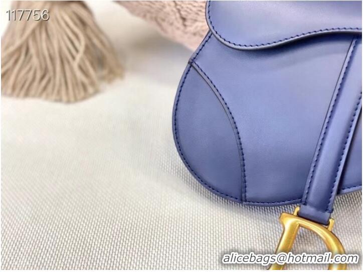 Buy Classic DIOR SMALL SADDLE BAG Calfskin M0445CW BLUE