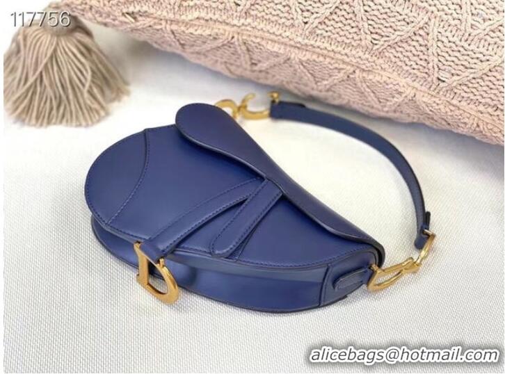 Buy Classic DIOR SMALL SADDLE BAG Calfskin M0445CW BLUE