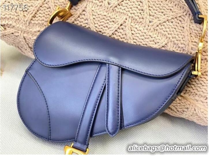 Buy Classic DIOR SMALL SADDLE BAG Calfskin M0445CW BLUE