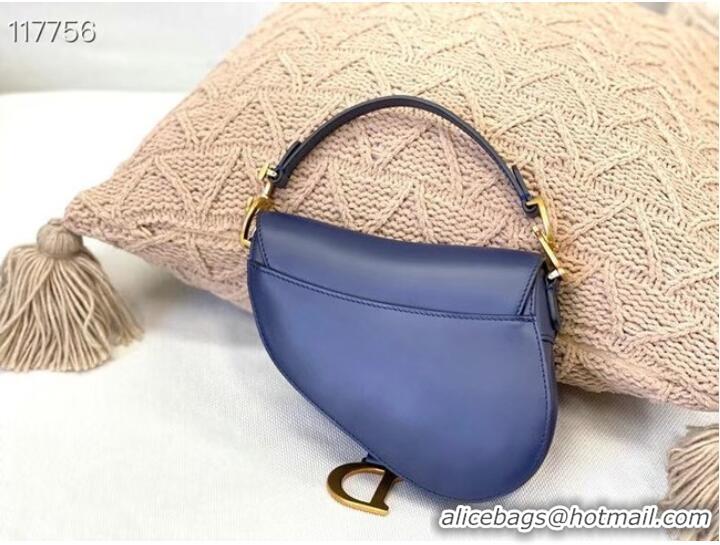 Buy Classic DIOR SMALL SADDLE BAG Calfskin M0445CW BLUE