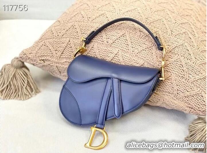 Buy Classic DIOR SMALL SADDLE BAG Calfskin M0445CW BLUE