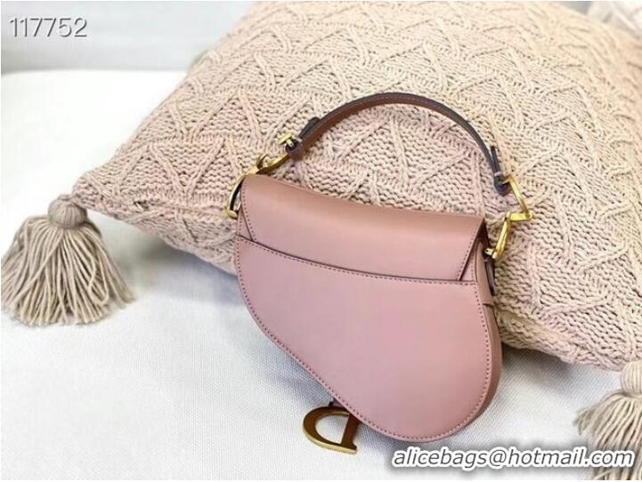 Top Grade DIOR SMALL SADDLE BAG Calfskin M0445CW pink