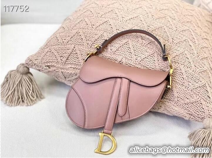 Top Grade DIOR SMALL SADDLE BAG Calfskin M0445CW pink