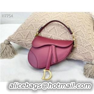 Unique Style DIOR SMALL SADDLE BAG Calfskin M0445CW Wine