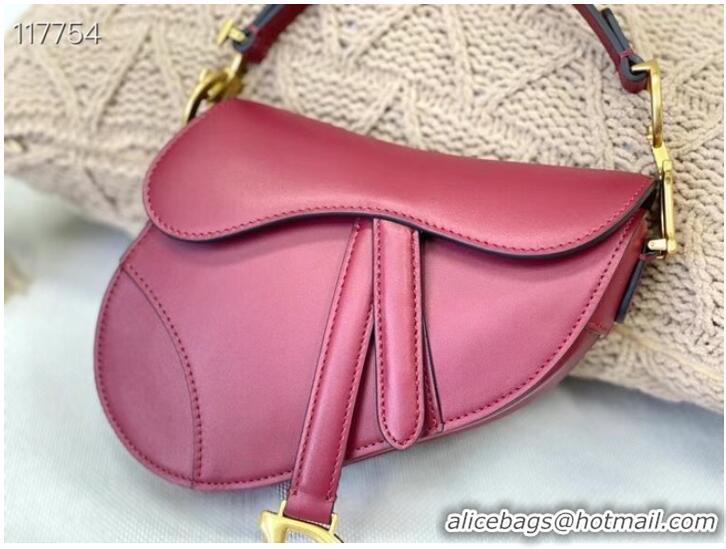 Unique Style DIOR SMALL SADDLE BAG Calfskin M0445CW Wine