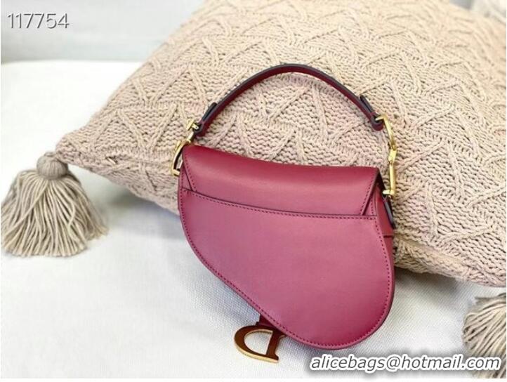 Unique Style DIOR SMALL SADDLE BAG Calfskin M0445CW Wine