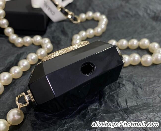 Luxurious Chanel Airpods Case Necklace AB6678 Black 2021