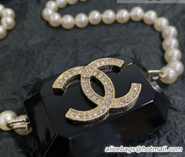 Luxurious Chanel Airpods Case Necklace AB6678 Black 2021