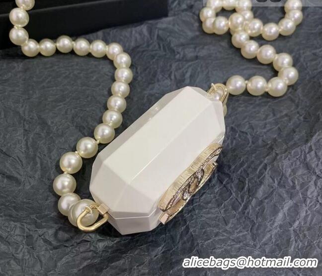 Pretty Style Chanel Airpods Case Necklace AB6425 White 2021