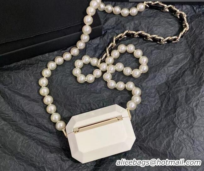 Pretty Style Chanel Airpods Case Necklace AB6425 White 2021