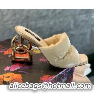 Low Price Dolce & Gabbana DG Down Slide Sandals 10cm Apricot 2021