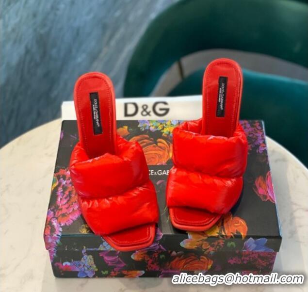 Popular Dolce & Gabbana DG Down Slide Sandals 10cm 092230 Red