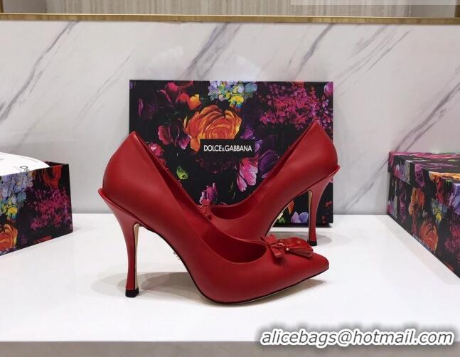 Top Design Dolce & Gabbana DG Calf Leather Pumps 10.5cm 093100 Red