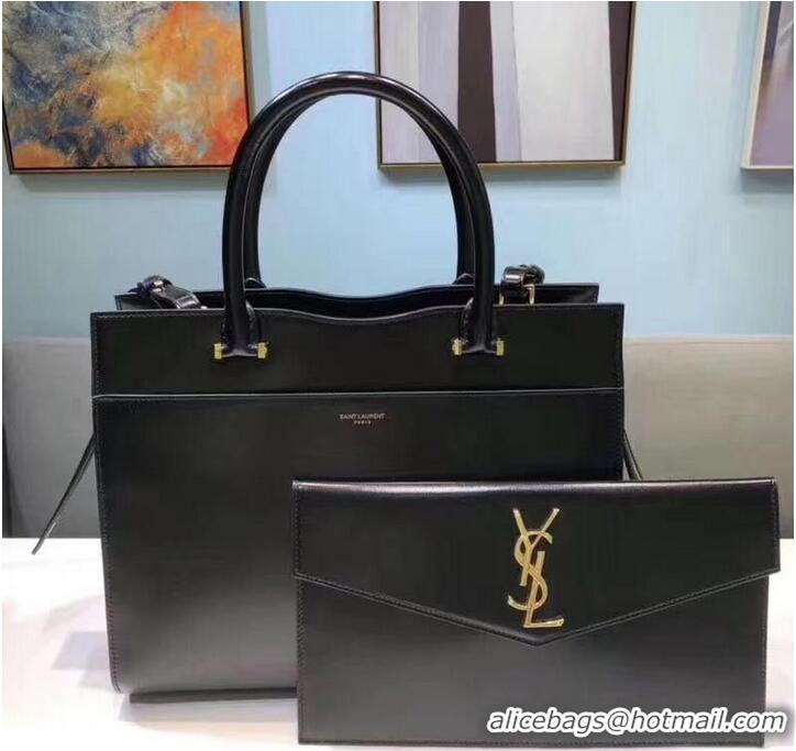 Promotional Yves Saint Laurent UPTOWN Top Handle Original Calfskin BAG 557653 Black