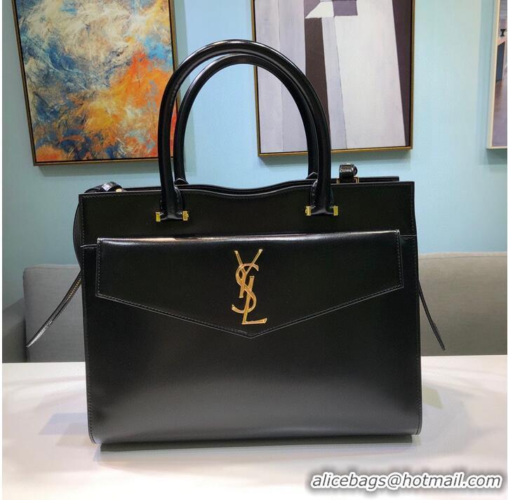 Promotional Yves Saint Laurent UPTOWN Top Handle Original Calfskin BAG 557653 Black