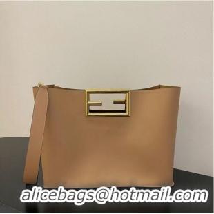 Most Popular FENDI WAY MEDIUM Beige leather bag 8BH391AAI