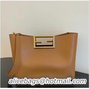 Famous Brand FENDI WAY MEDIUM Brown leather bag 8BH391AAI