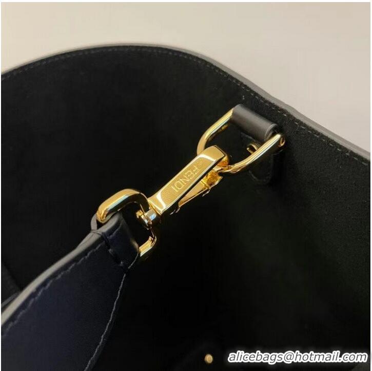 Good Quality FENDI WAY MEDIUM black leather bag 8BH391AAI