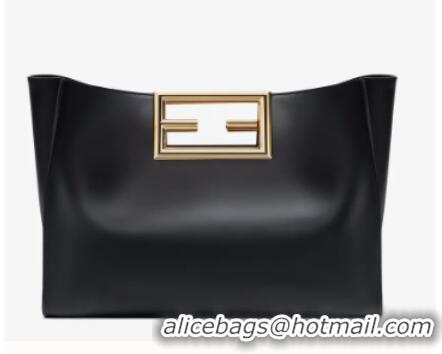 Good Quality FENDI WAY MEDIUM black leather bag 8BH391AAI