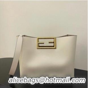 Buy Discount FENDI WAY MEDIUM White leather bag 8BH391AAI