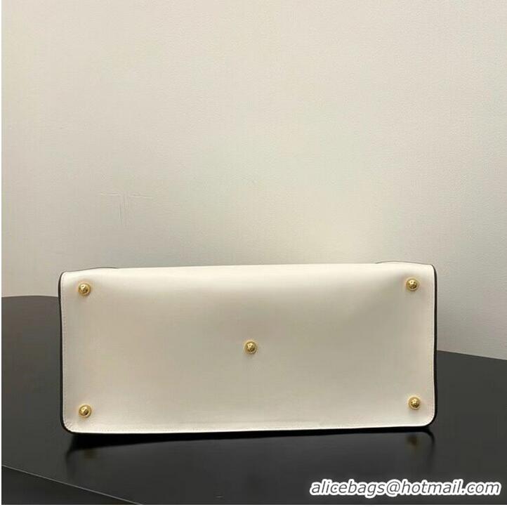 Buy Discount FENDI WAY MEDIUM White leather bag 8BH391AAI