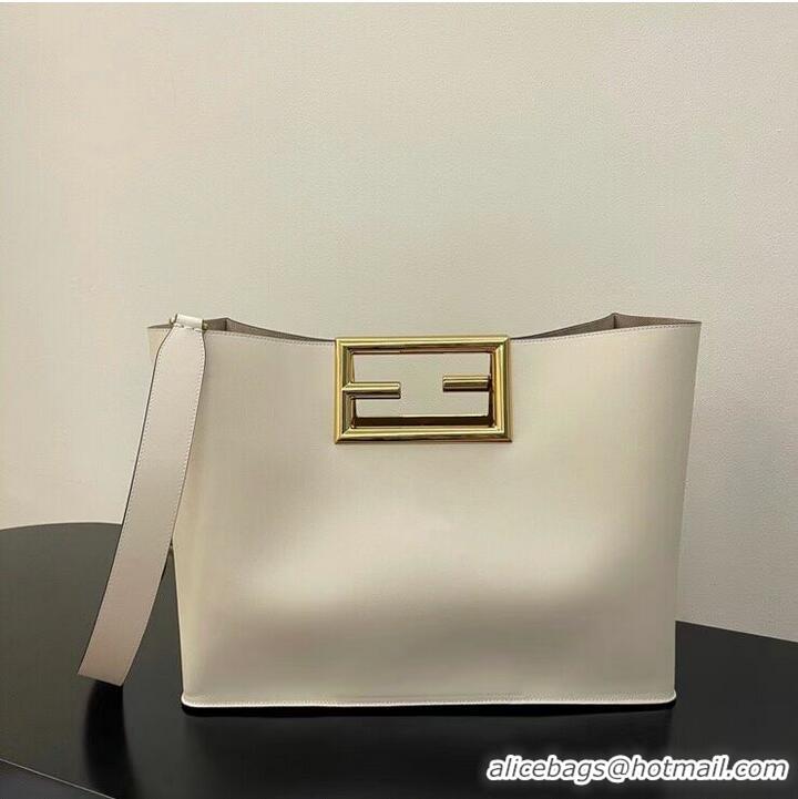 Buy Discount FENDI WAY MEDIUM White leather bag 8BH391AAI