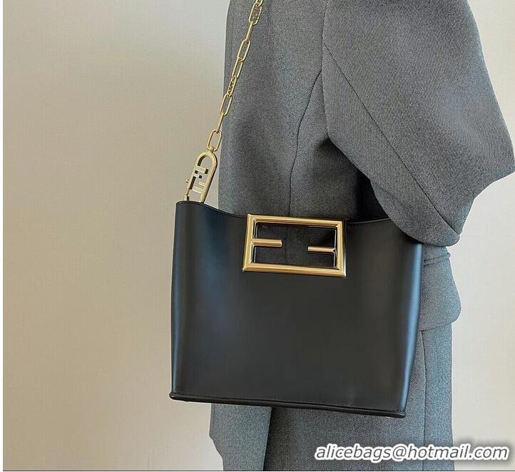 Buy Fashionable FENDI WAY small leather bag 5FB6846 black