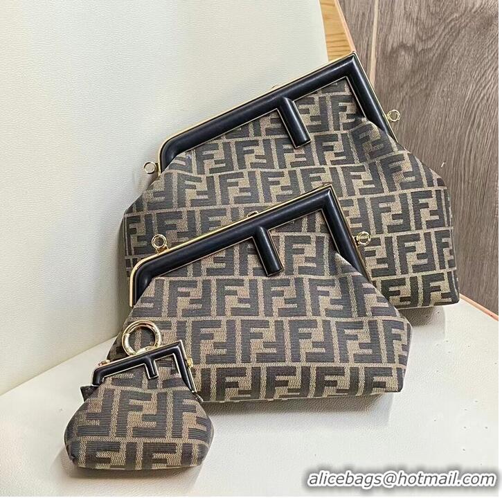 Classic Promotional FENDI FIRST fabric bag 5FB2323 Brown