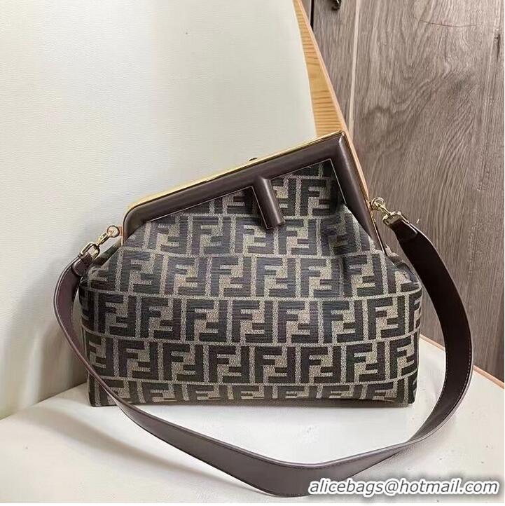 Classic Promotional FENDI FIRST fabric bag 5FB2323 Brown