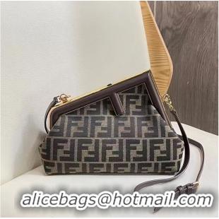 Grade Quality FENDI FIRST fabric bag 5FB2322 Brown