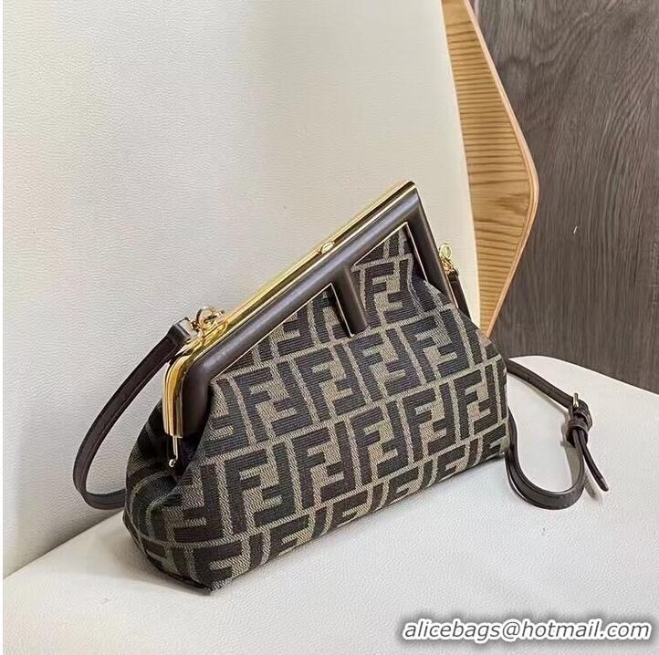 Grade Quality FENDI FIRST fabric bag 5FB2322 Brown