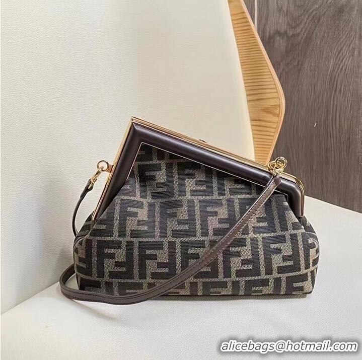 Grade Quality FENDI FIRST fabric bag 5FB2322 Brown