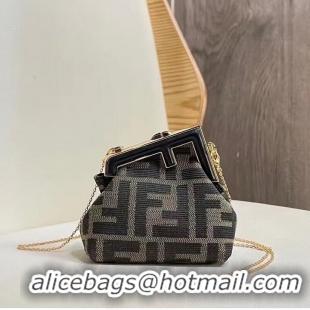 Famous Brand FENDI FIRST mini fabric bag 5FB2321 black