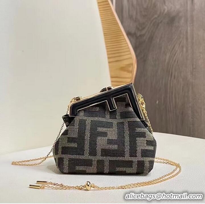 Famous Brand FENDI FIRST mini fabric bag 5FB2321 black