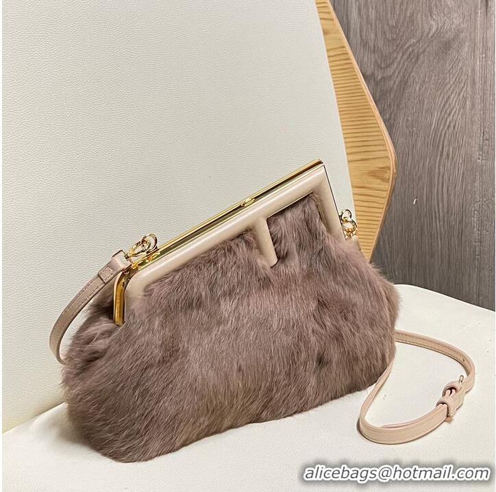 Fashion Discount FENDI FIRST SMALL mink bag 8BP129A grey